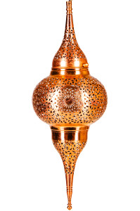 Pendelleuchte Hayati Kupfer 55cm | Marokkanische Lampe aus Messing