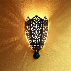Marokkanische Wandlampe Rida 30cm | Handarbeit Vintage...