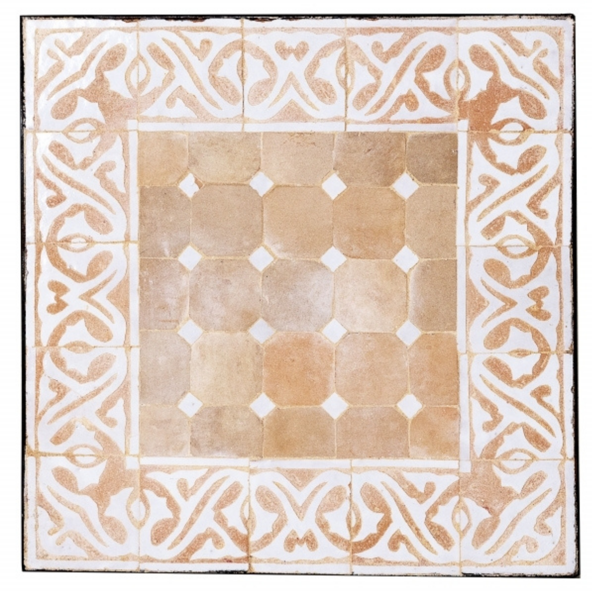 Mediterrane Mosaikplatte Fes Natur Wei&s box
