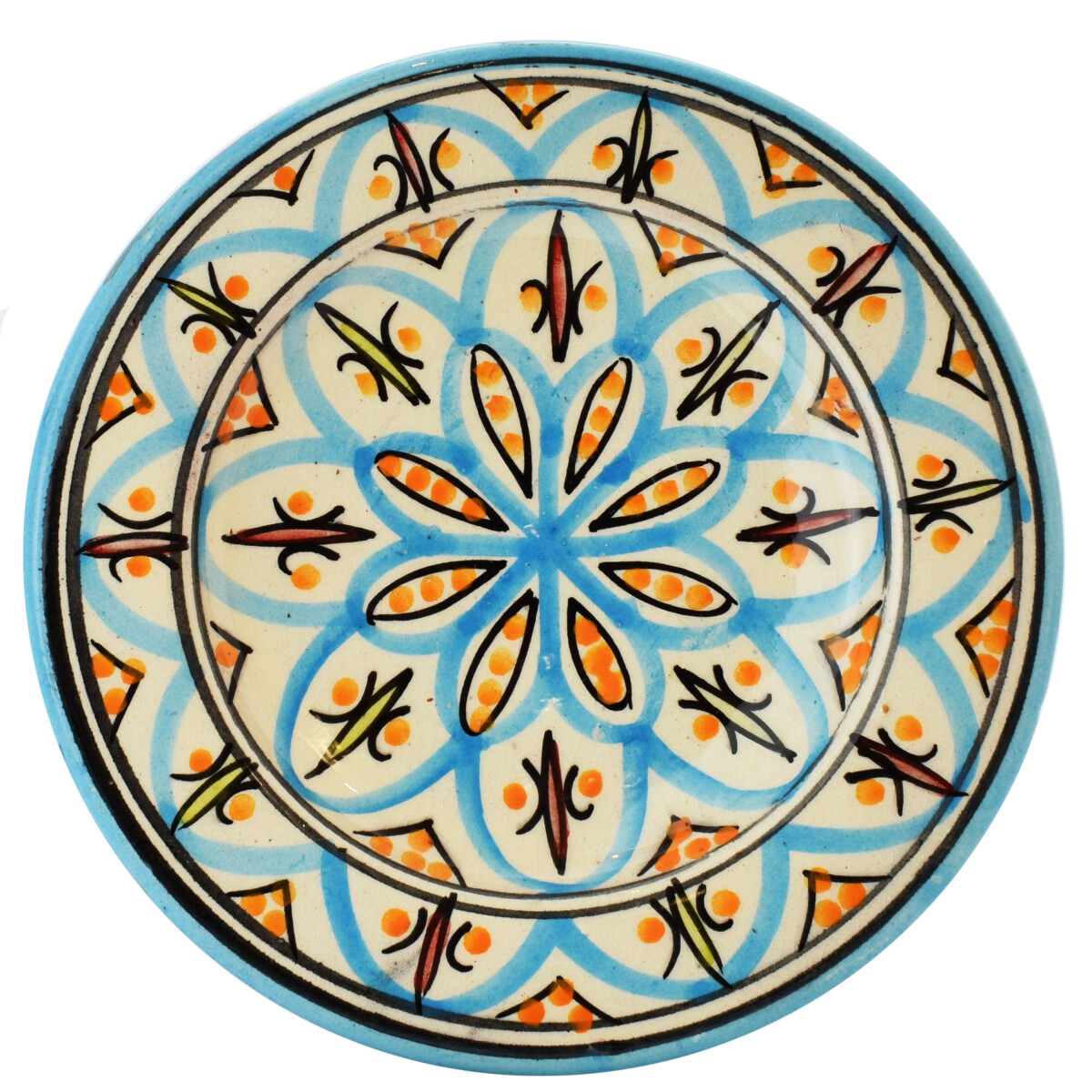 Mediterranischer Keramikteller Amin Blau box